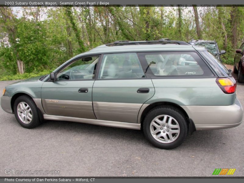 Seamist Green Pearl / Beige 2003 Subaru Outback Wagon