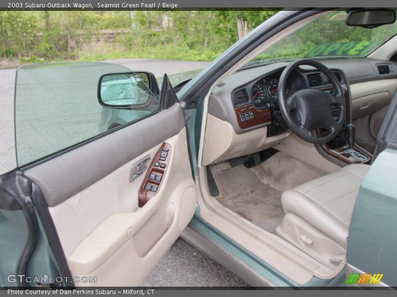 Seamist Green Pearl / Beige 2003 Subaru Outback Wagon