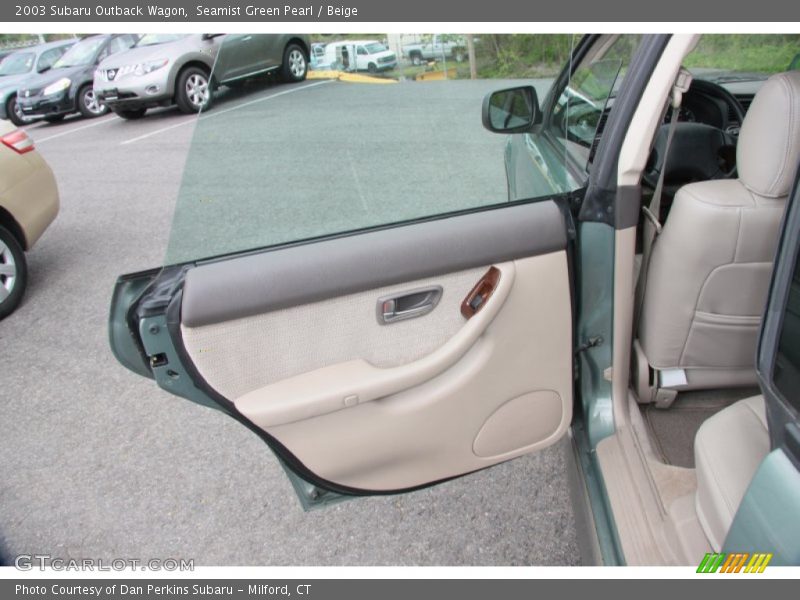 Seamist Green Pearl / Beige 2003 Subaru Outback Wagon