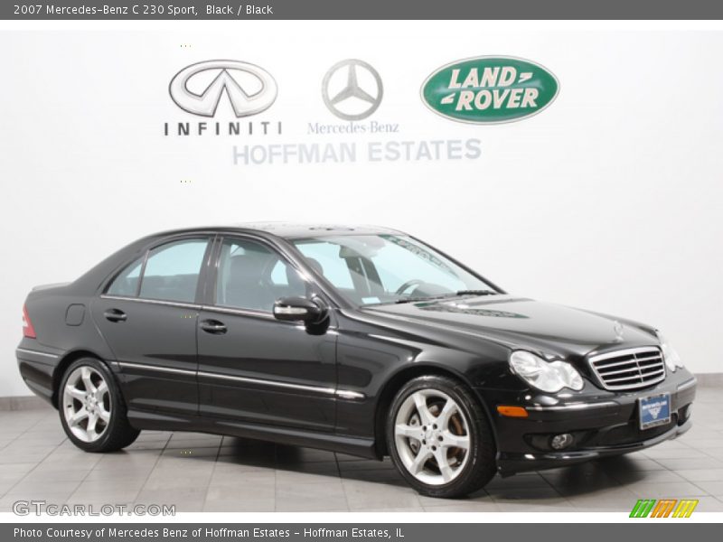 Black / Black 2007 Mercedes-Benz C 230 Sport