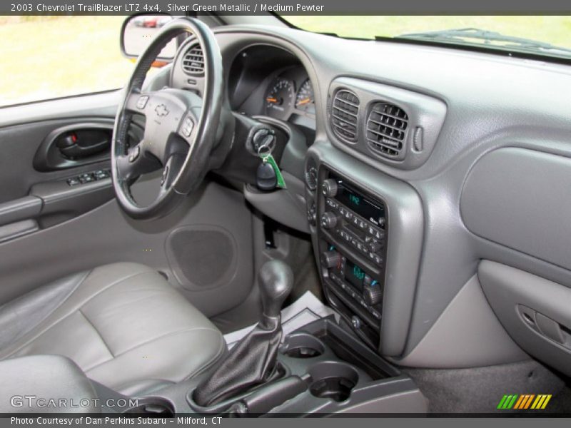 Silver Green Metallic / Medium Pewter 2003 Chevrolet TrailBlazer LTZ 4x4