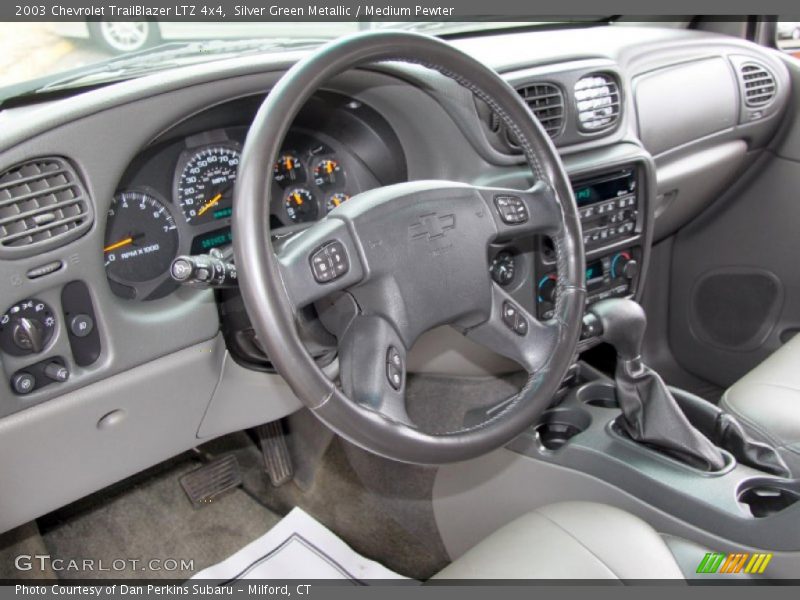 Silver Green Metallic / Medium Pewter 2003 Chevrolet TrailBlazer LTZ 4x4