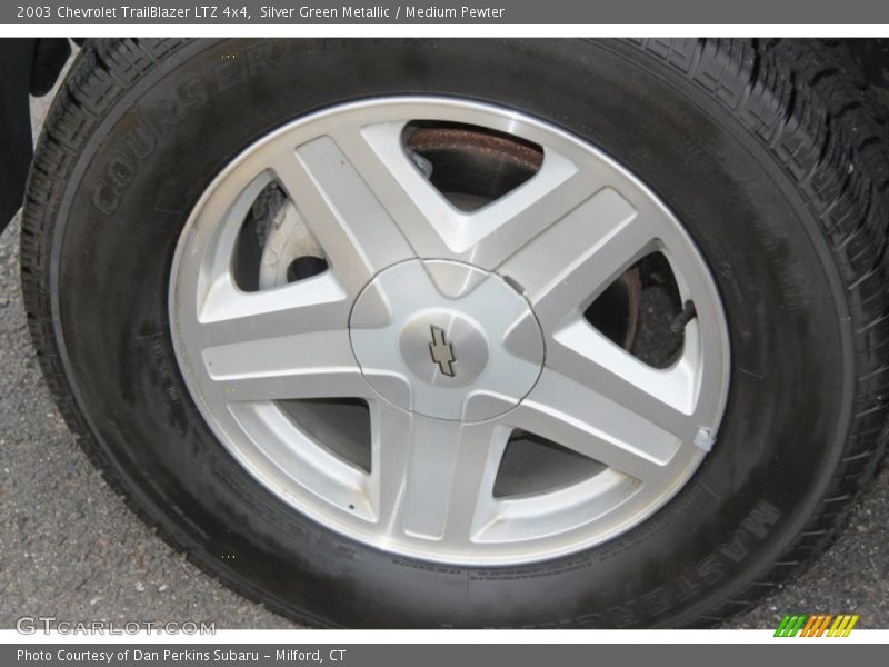 Silver Green Metallic / Medium Pewter 2003 Chevrolet TrailBlazer LTZ 4x4