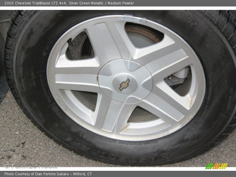 Silver Green Metallic / Medium Pewter 2003 Chevrolet TrailBlazer LTZ 4x4