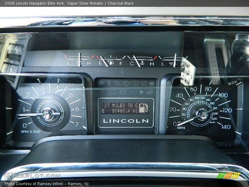 Vapor Silver Metallic / Charcoal Black 2008 Lincoln Navigator Elite 4x4