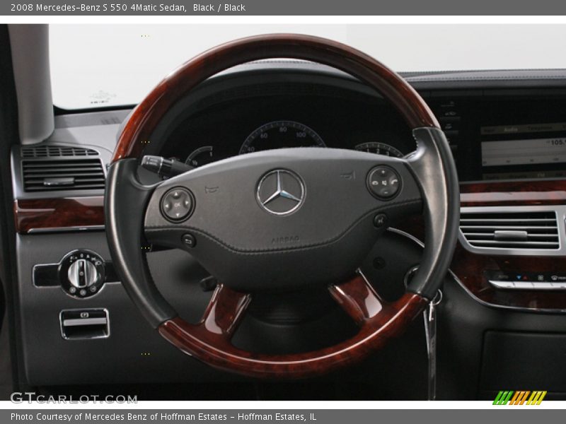 Black / Black 2008 Mercedes-Benz S 550 4Matic Sedan