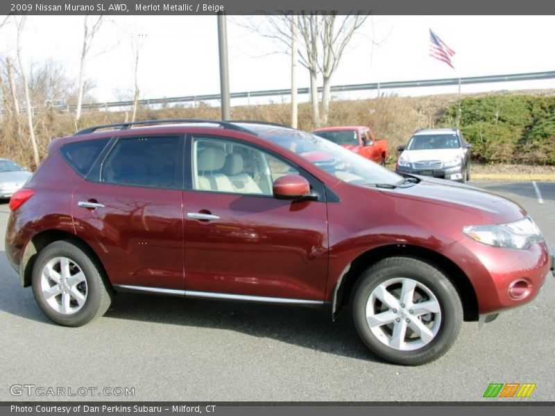Merlot Metallic / Beige 2009 Nissan Murano SL AWD