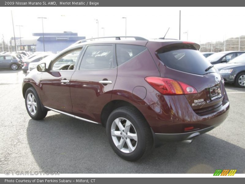 Merlot Metallic / Beige 2009 Nissan Murano SL AWD