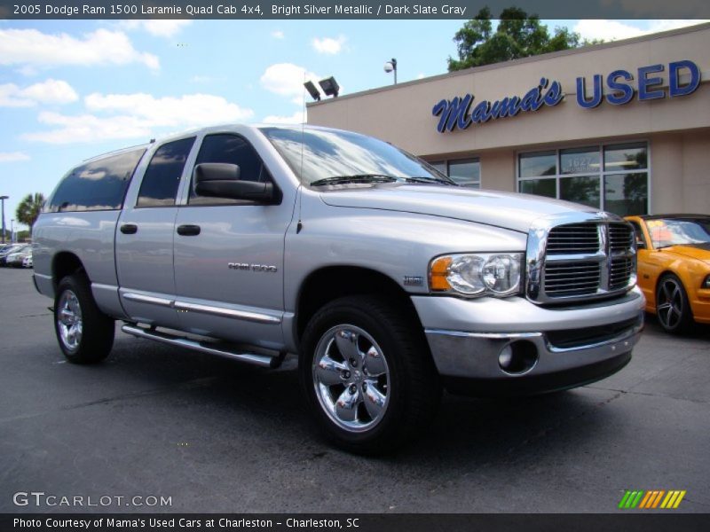 Bright Silver Metallic / Dark Slate Gray 2005 Dodge Ram 1500 Laramie Quad Cab 4x4