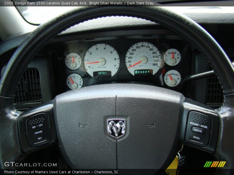 Bright Silver Metallic / Dark Slate Gray 2005 Dodge Ram 1500 Laramie Quad Cab 4x4