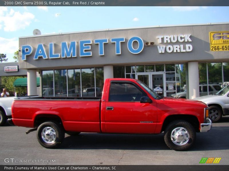 Fire Red / Graphite 2000 GMC Sierra 2500 SL Regular Cab