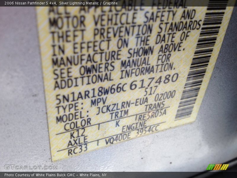 Silver Lightning Metallic / Graphite 2006 Nissan Pathfinder S 4x4