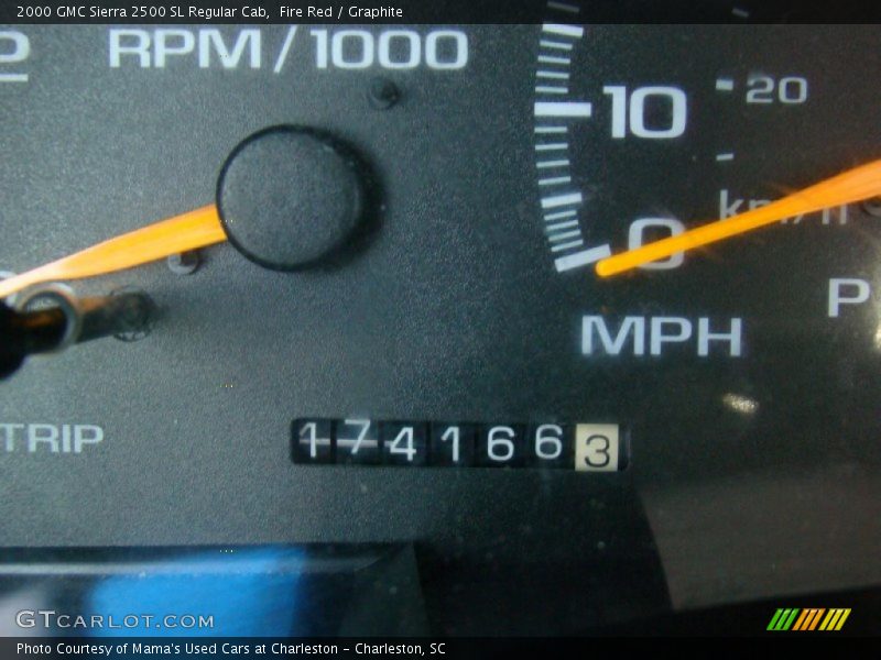 Fire Red / Graphite 2000 GMC Sierra 2500 SL Regular Cab