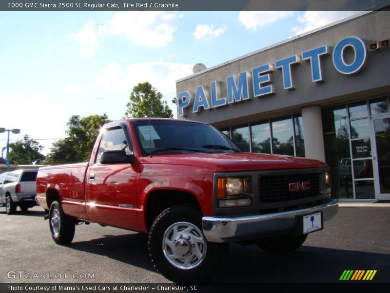 Fire Red / Graphite 2000 GMC Sierra 2500 SL Regular Cab