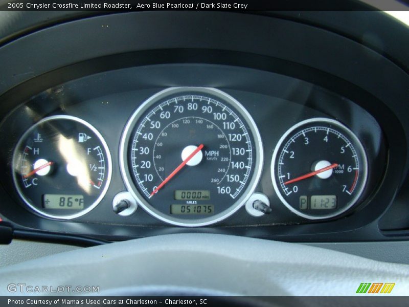 Aero Blue Pearlcoat / Dark Slate Grey 2005 Chrysler Crossfire Limited Roadster