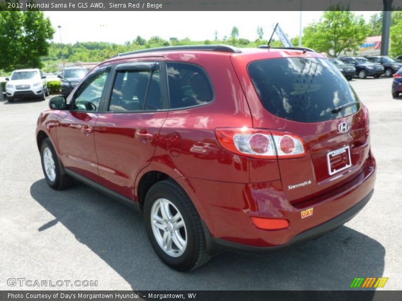 Sierra Red / Beige 2012 Hyundai Santa Fe GLS AWD