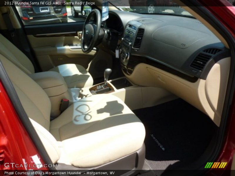 Sierra Red / Beige 2012 Hyundai Santa Fe GLS AWD
