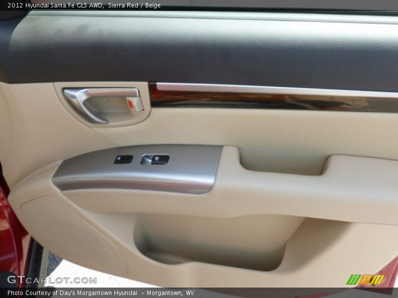 Sierra Red / Beige 2012 Hyundai Santa Fe GLS AWD