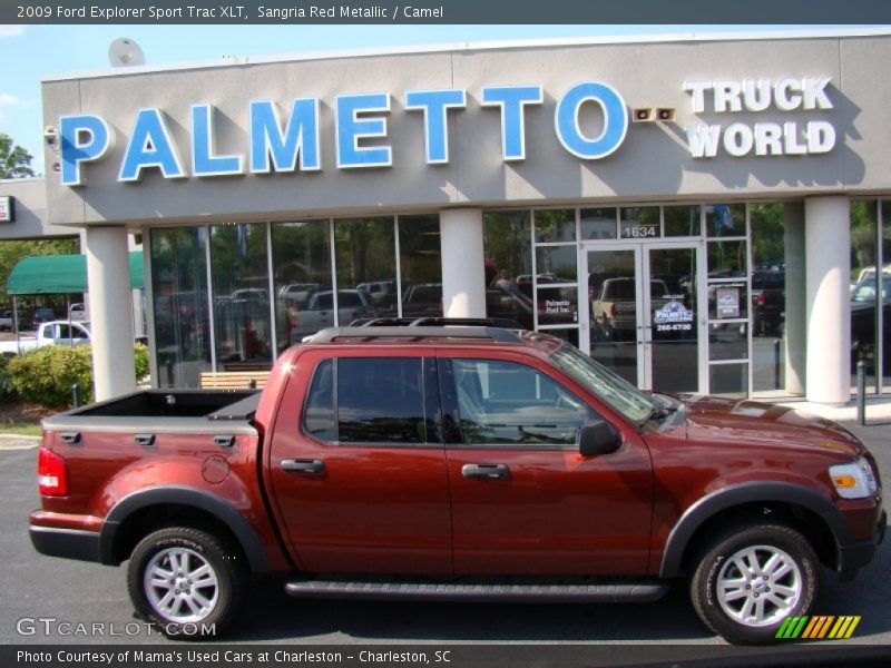 Sangria Red Metallic / Camel 2009 Ford Explorer Sport Trac XLT