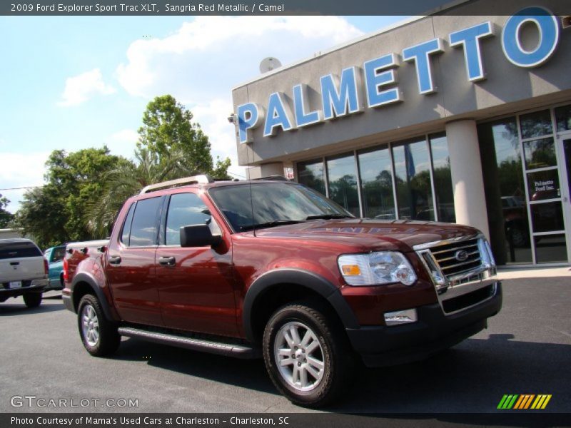 Sangria Red Metallic / Camel 2009 Ford Explorer Sport Trac XLT