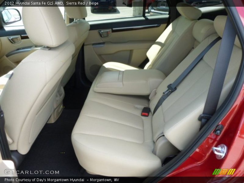 Sierra Red / Beige 2012 Hyundai Santa Fe GLS AWD