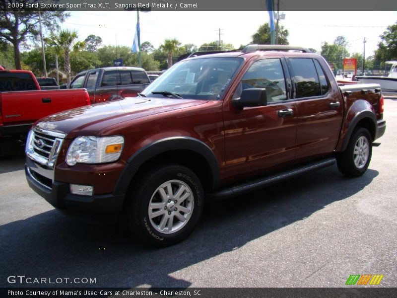 Sangria Red Metallic / Camel 2009 Ford Explorer Sport Trac XLT