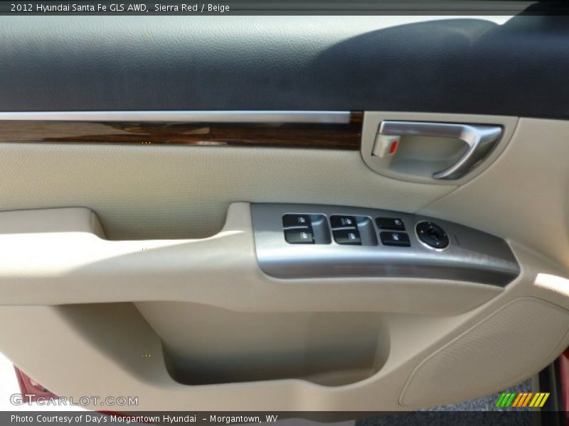 Sierra Red / Beige 2012 Hyundai Santa Fe GLS AWD