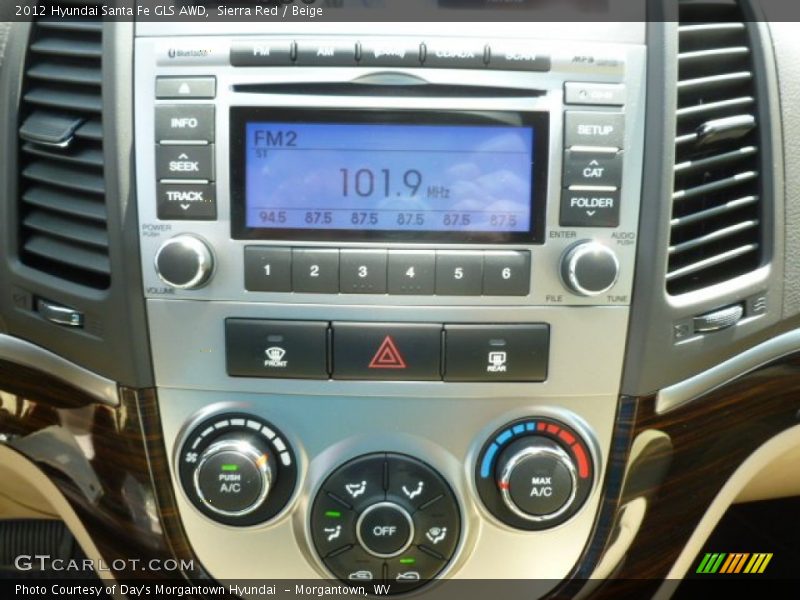 Sierra Red / Beige 2012 Hyundai Santa Fe GLS AWD