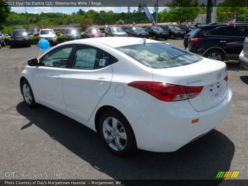 Shimmering White / Beige 2013 Hyundai Elantra GLS