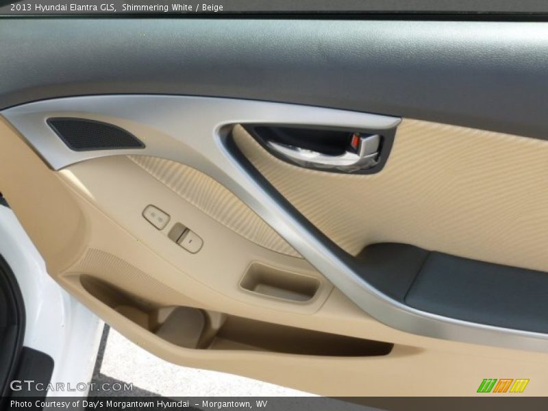 Shimmering White / Beige 2013 Hyundai Elantra GLS