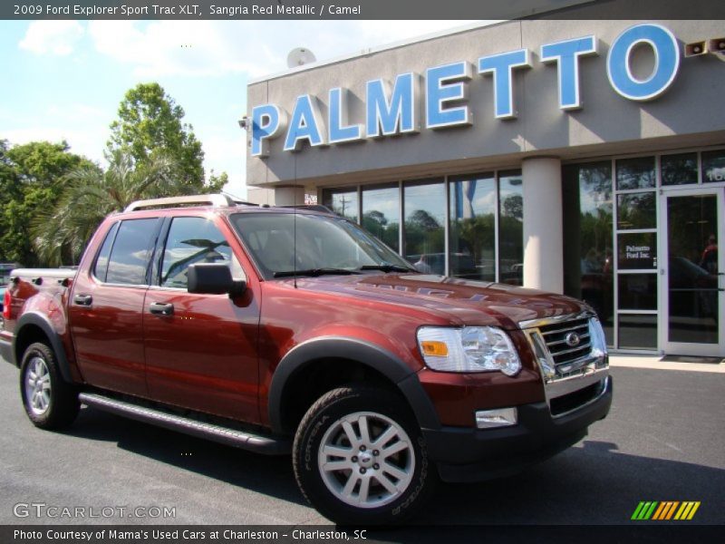 Sangria Red Metallic / Camel 2009 Ford Explorer Sport Trac XLT