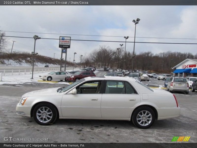 White Diamond Tri-coat / Shale/Cocoa 2010 Cadillac DTS