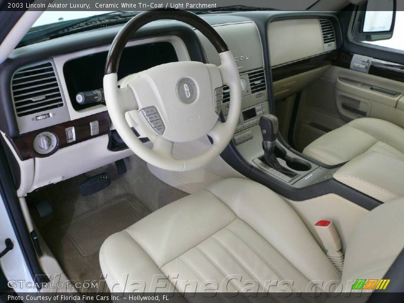 Ceramic White Tri-Coat / Light Parchment 2003 Lincoln Aviator Luxury