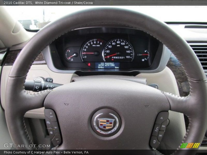 White Diamond Tri-coat / Shale/Cocoa 2010 Cadillac DTS