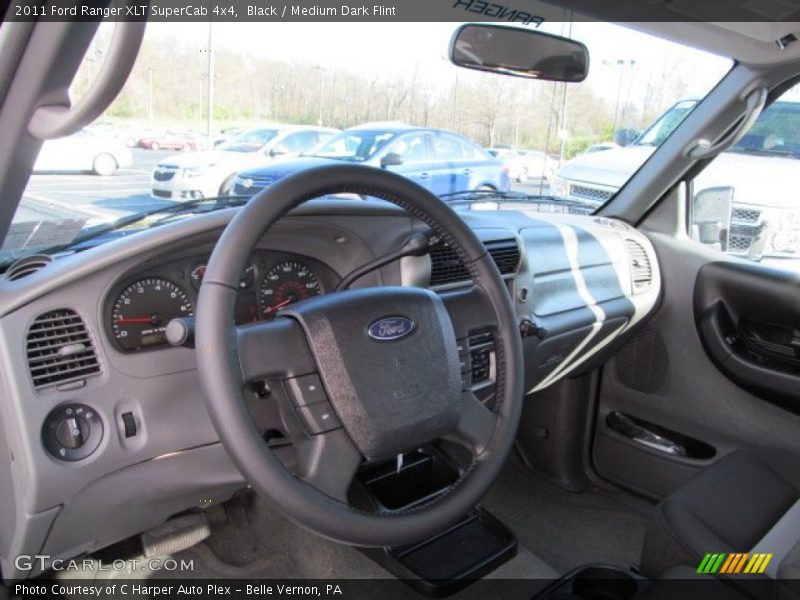 Black / Medium Dark Flint 2011 Ford Ranger XLT SuperCab 4x4