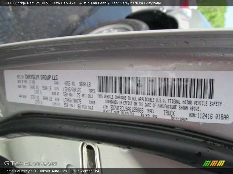 Austin Tan Pearl / Dark Slate/Medium Graystone 2010 Dodge Ram 2500 ST Crew Cab 4x4
