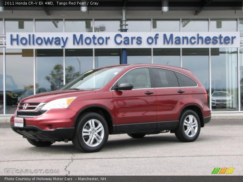 Tango Red Pearl / Gray 2011 Honda CR-V EX 4WD