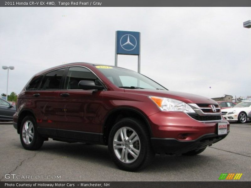 Tango Red Pearl / Gray 2011 Honda CR-V EX 4WD