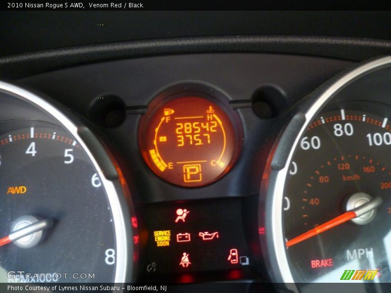 Venom Red / Black 2010 Nissan Rogue S AWD