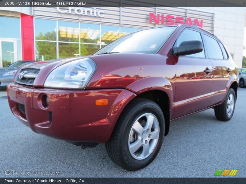 Mesa Red / Gray 2008 Hyundai Tucson GLS
