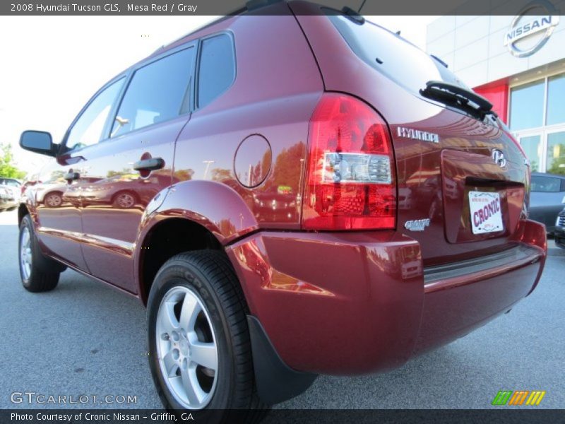 Mesa Red / Gray 2008 Hyundai Tucson GLS