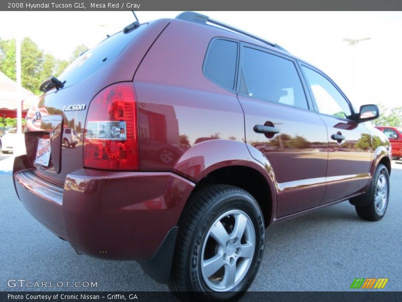 Mesa Red / Gray 2008 Hyundai Tucson GLS