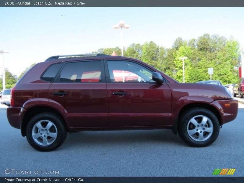 Mesa Red / Gray 2008 Hyundai Tucson GLS