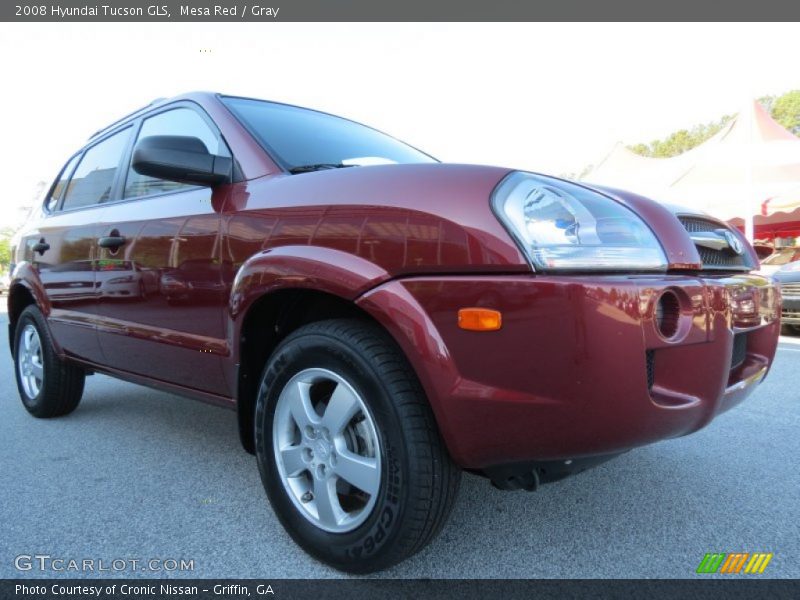 Mesa Red / Gray 2008 Hyundai Tucson GLS