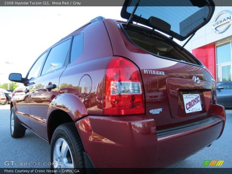 Mesa Red / Gray 2008 Hyundai Tucson GLS