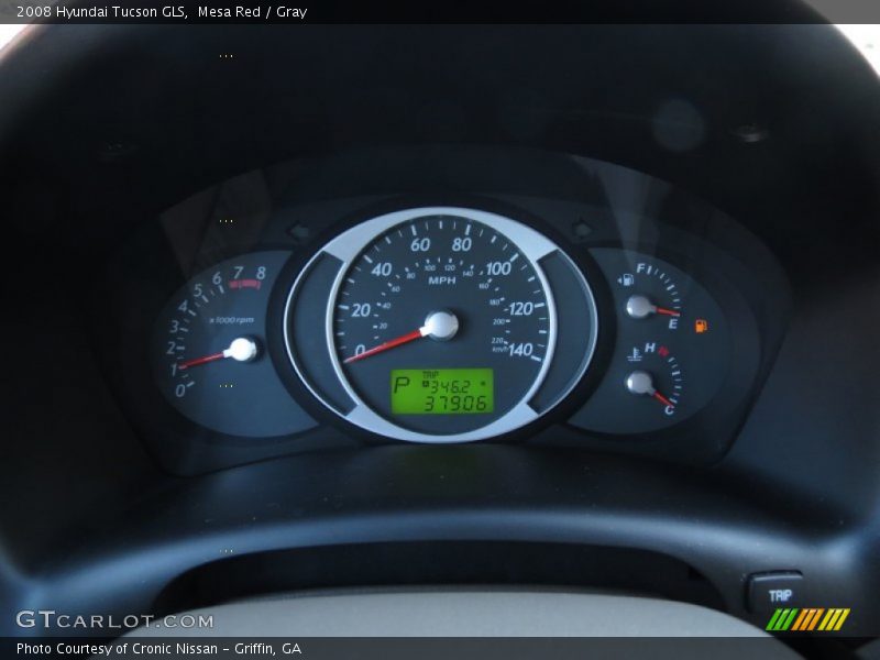 Mesa Red / Gray 2008 Hyundai Tucson GLS