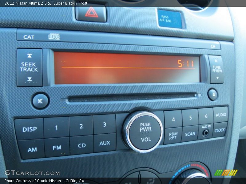 Super Black / Frost 2012 Nissan Altima 2.5 S