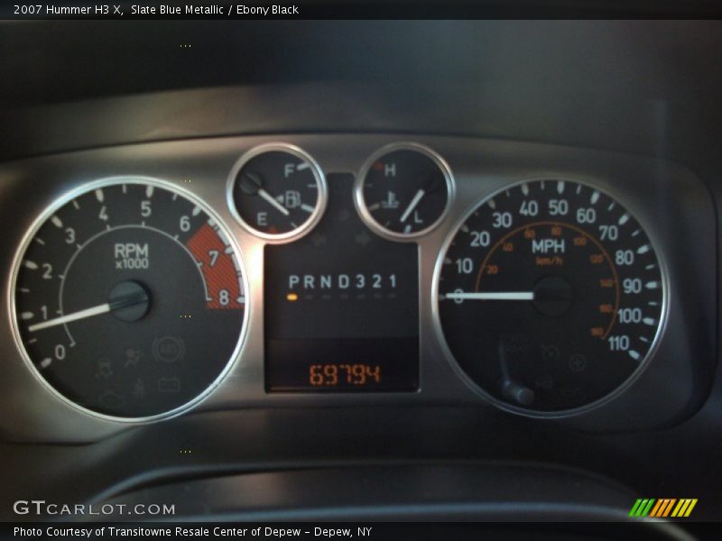 Slate Blue Metallic / Ebony Black 2007 Hummer H3 X