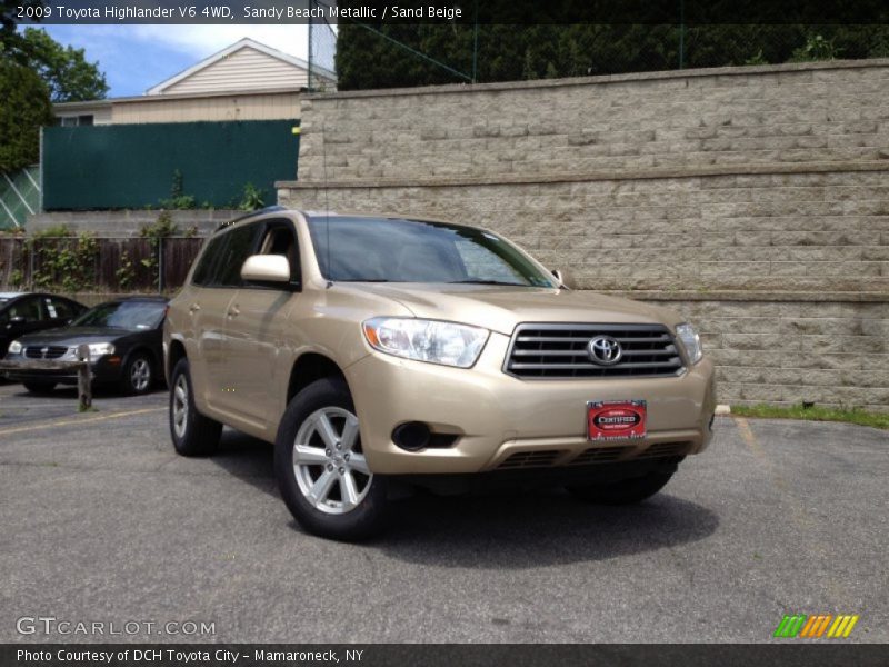 Sandy Beach Metallic / Sand Beige 2009 Toyota Highlander V6 4WD