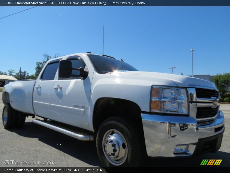 Summit White / Ebony 2007 Chevrolet Silverado 3500HD LTZ Crew Cab 4x4 Dually